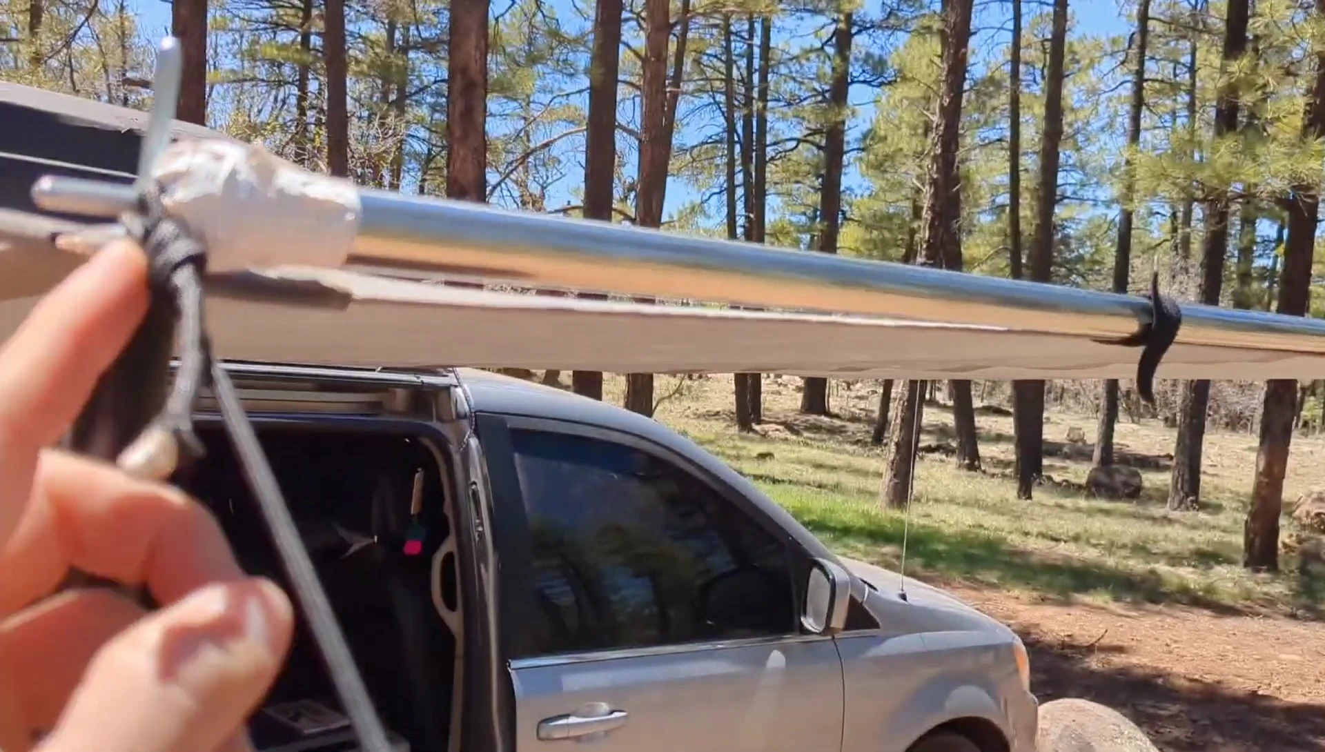 The tarp, displaying improved tension and tightness