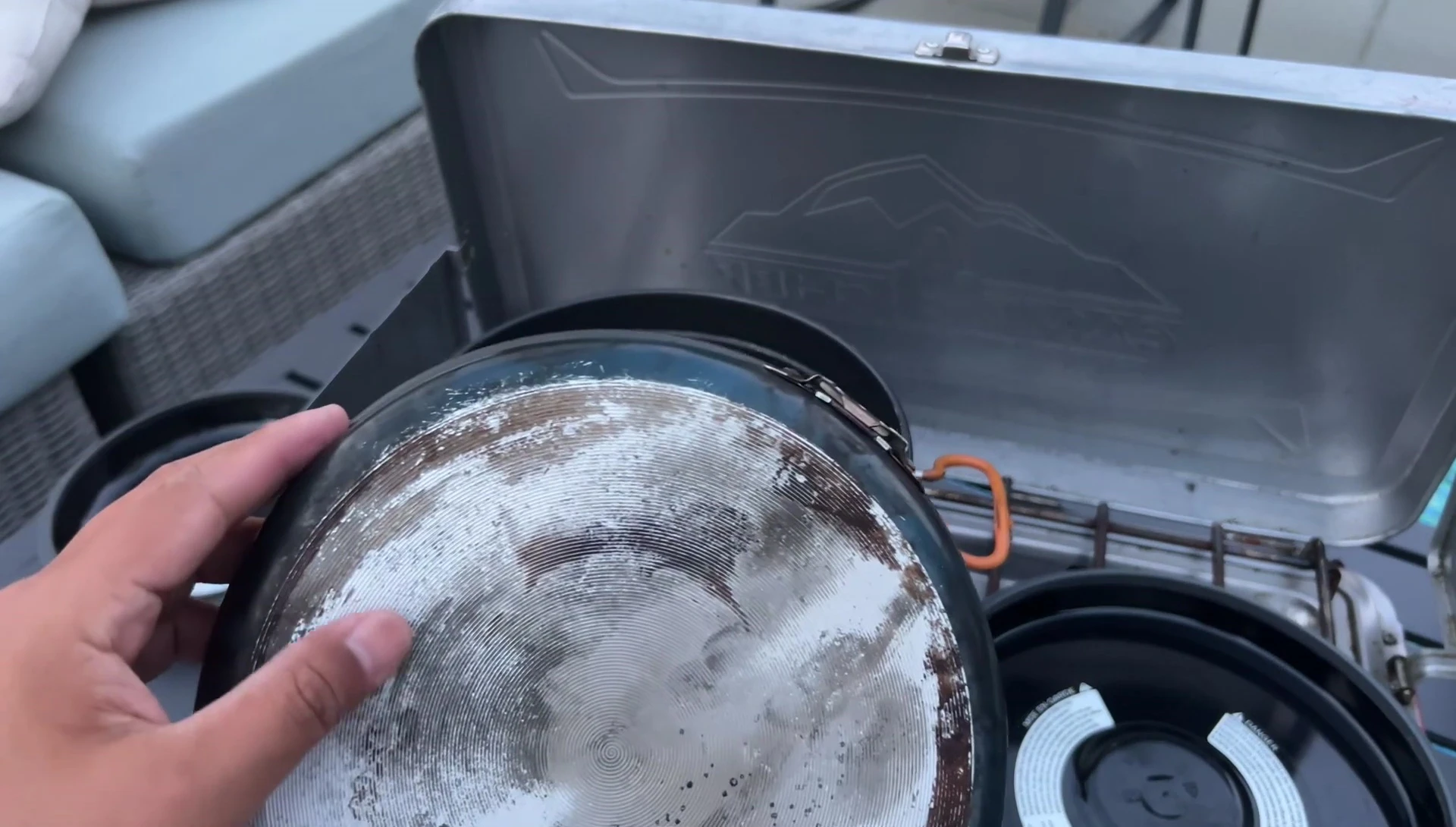 Close-up view of the non-stick surface texture.