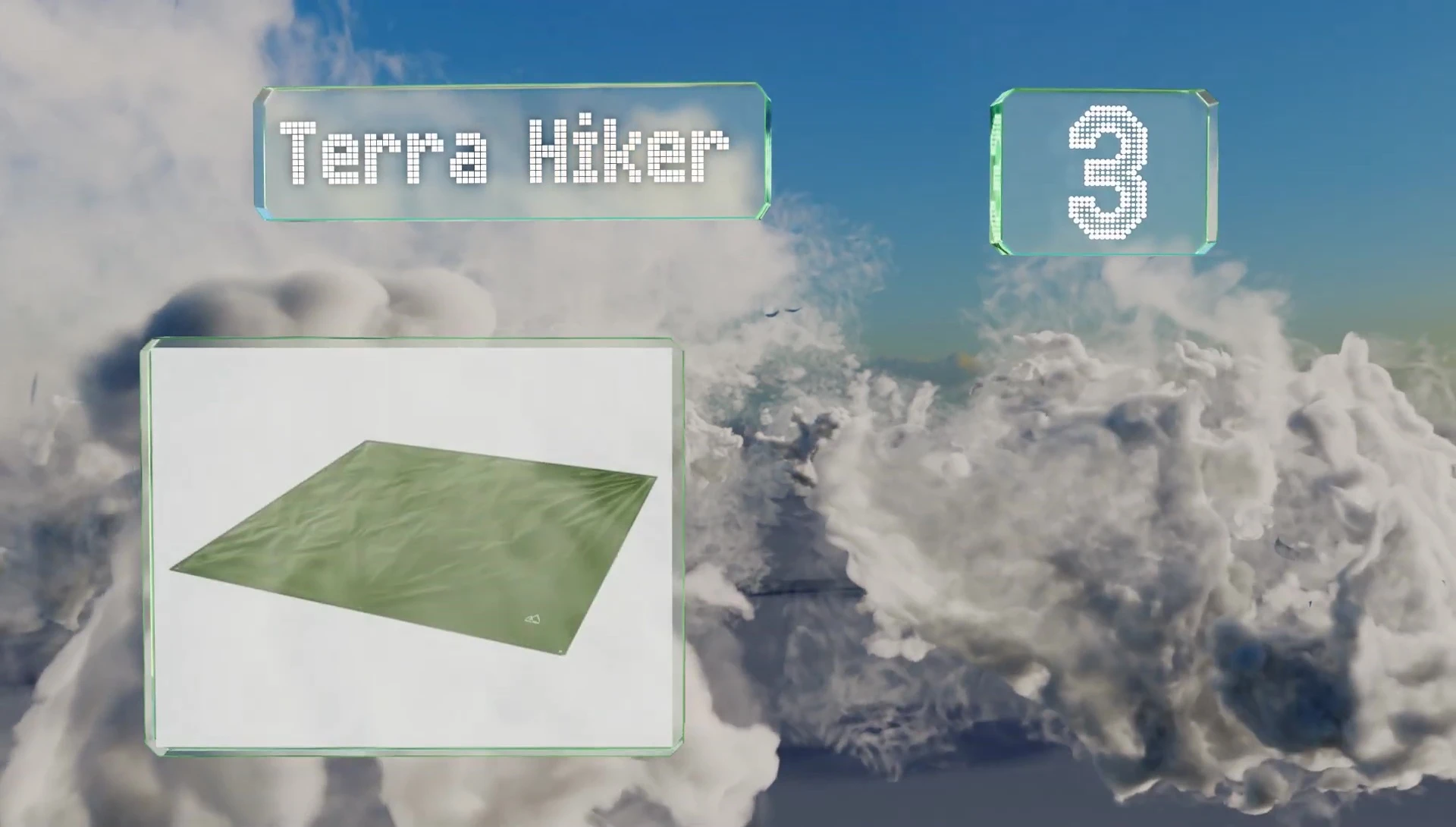 The Terra Hika tarp presented, showing its compact size.