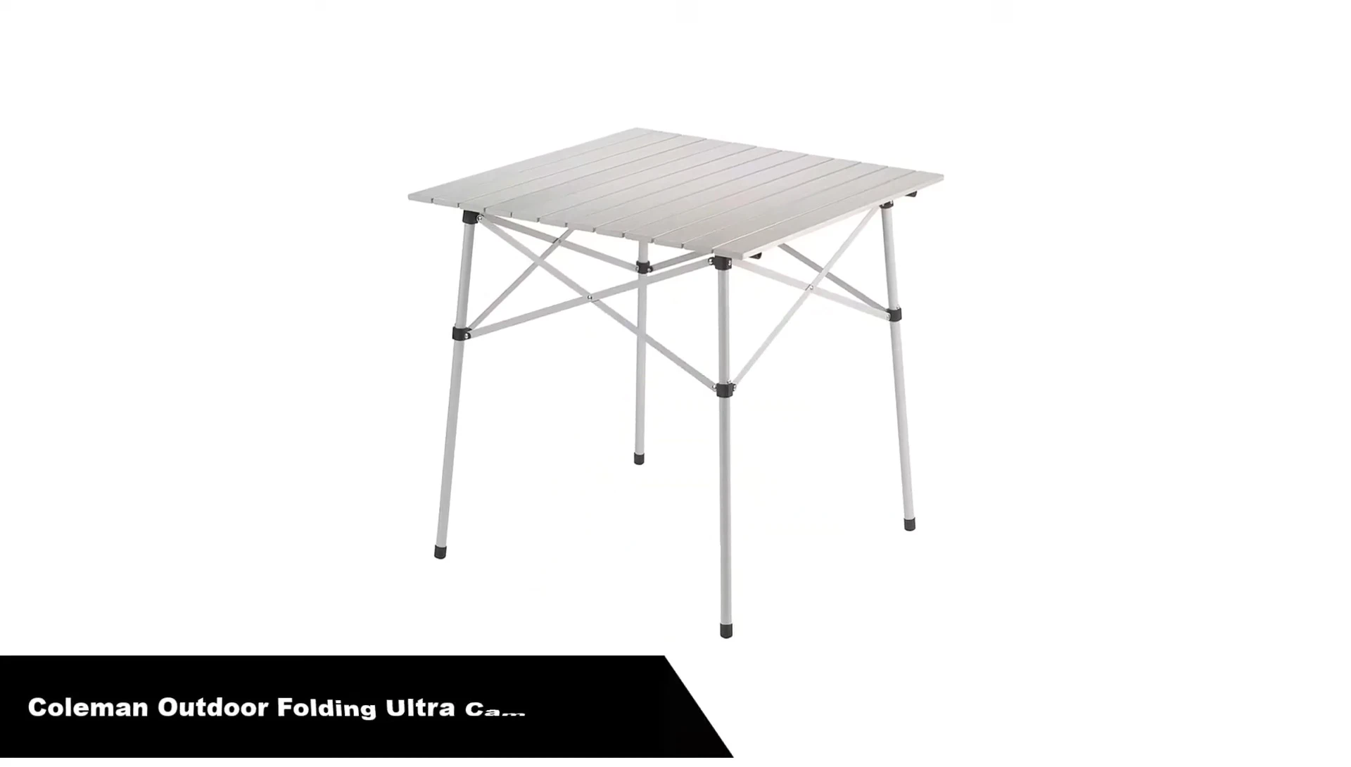 The Coleman table folded and in its carrying case