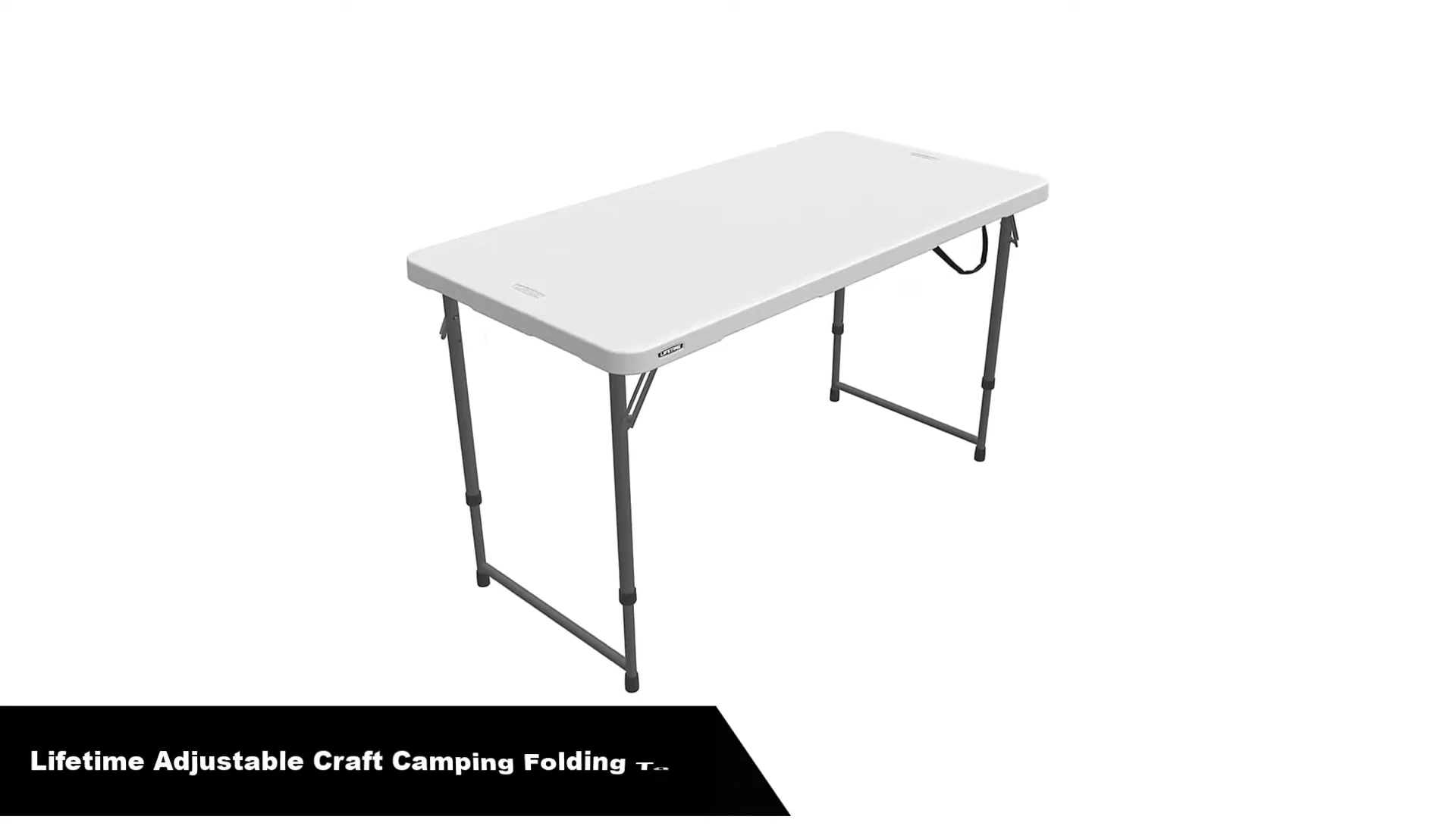 Close-up of the Lifetime Height Adjustable Folding Table