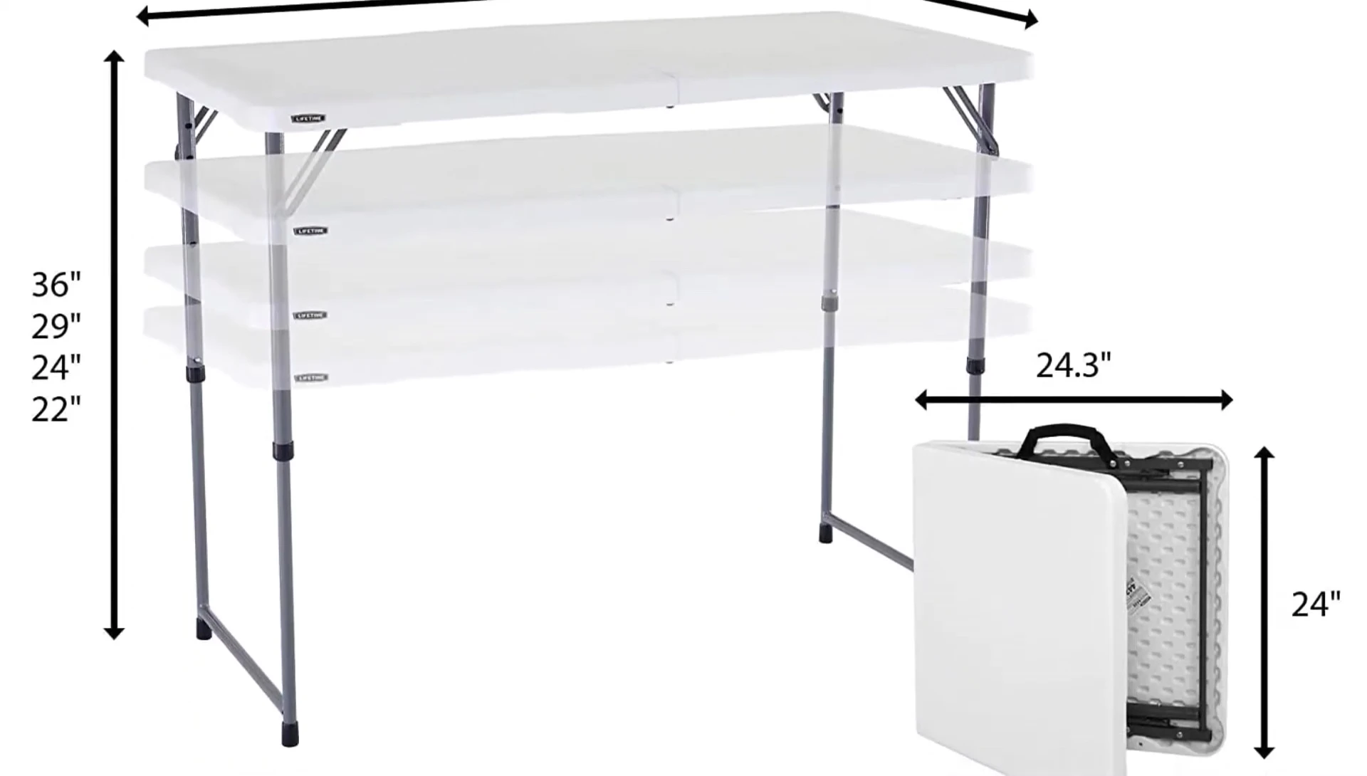 The Lifetime table in use at a campsite