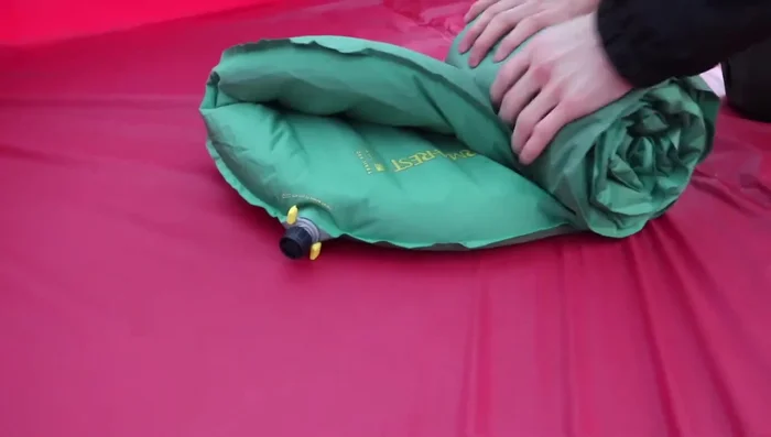 Open the valves to release any remaining air. Close them once finished rolling.