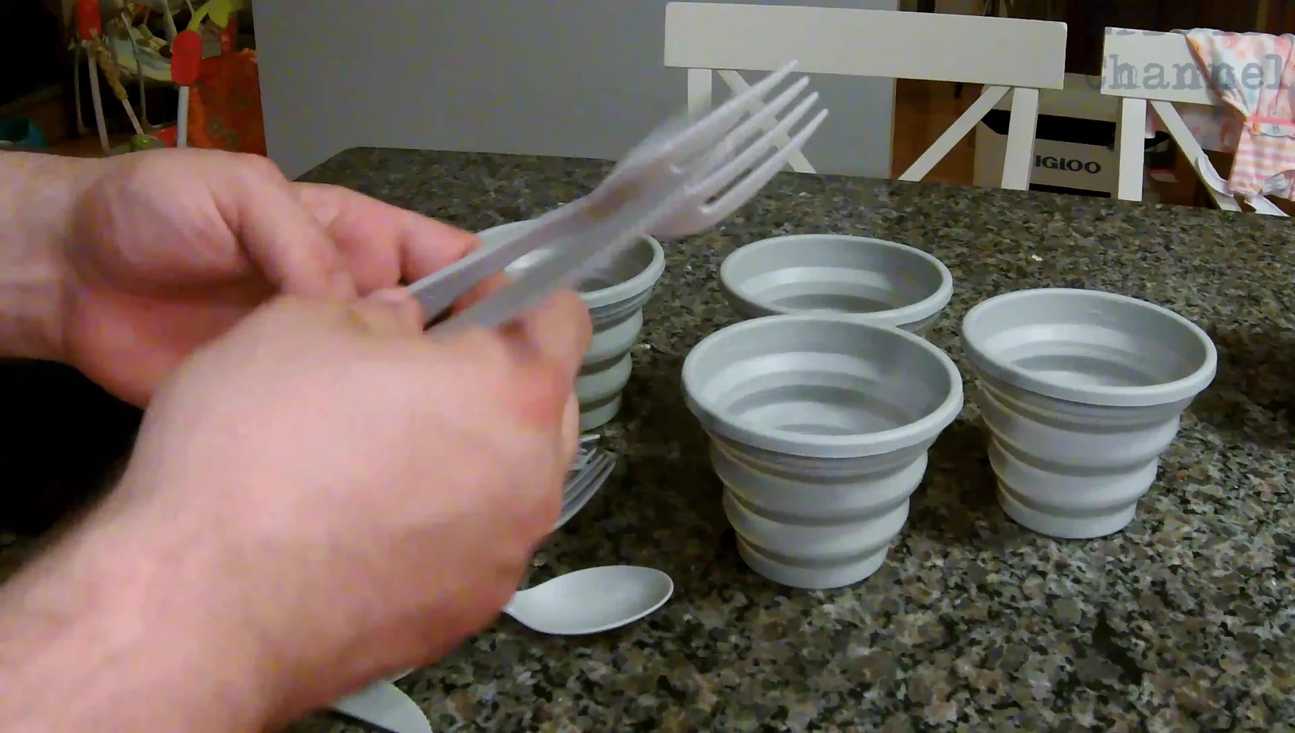 A view of the cutlery: knives, forks, and spoons.