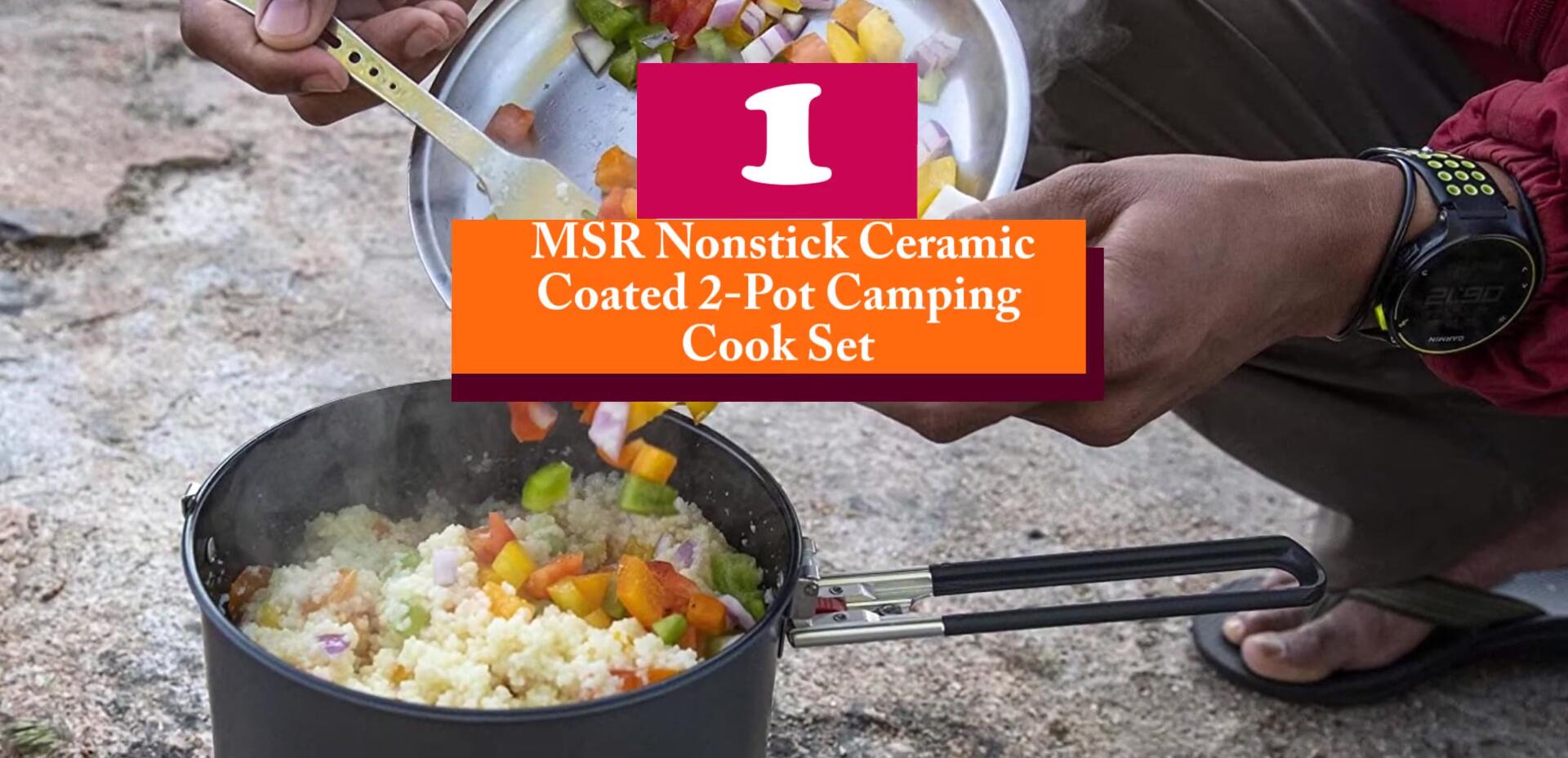 The MSR Nonestick Ceramic Coated Two-Pot set.