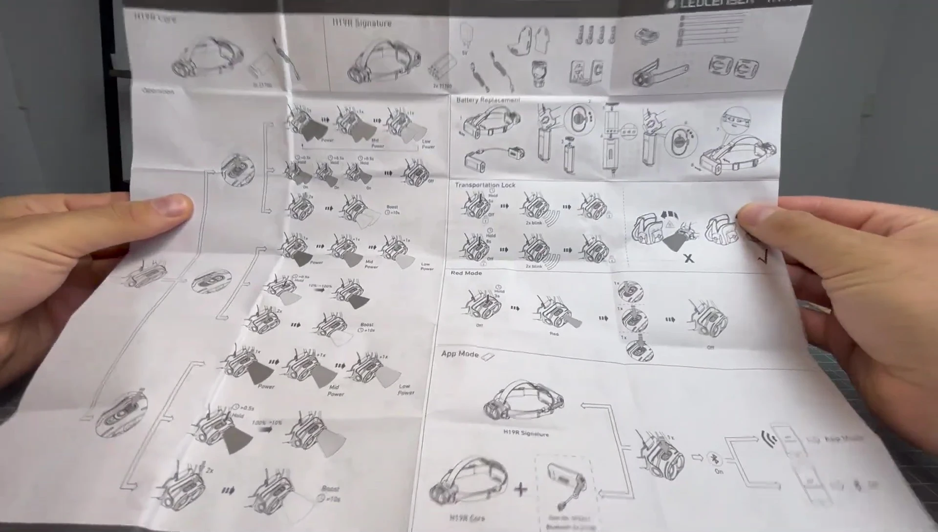 The user manual shown in the video.