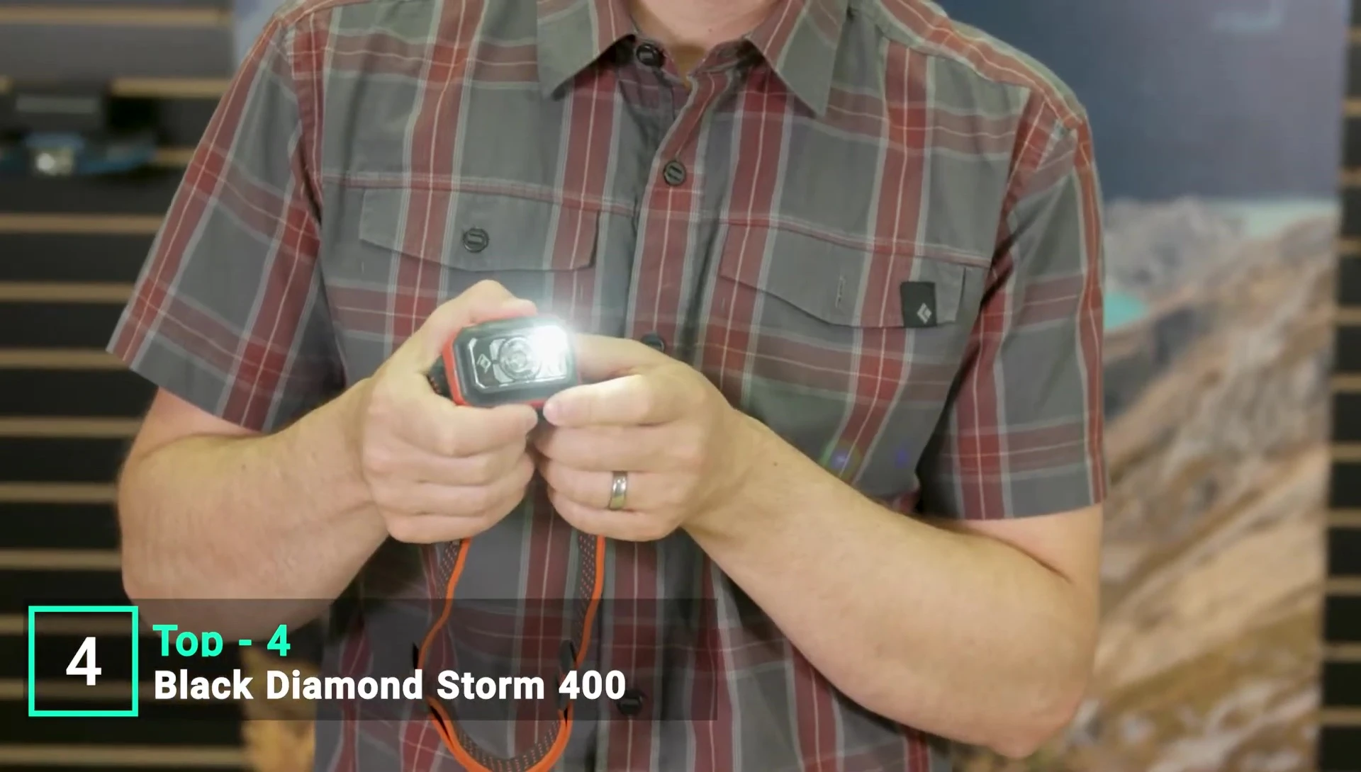 Black Diamond Storm 400 showing its three lenses