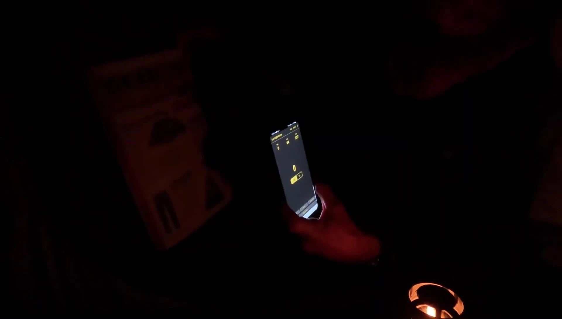 Testing UCO candle lantern brightness
