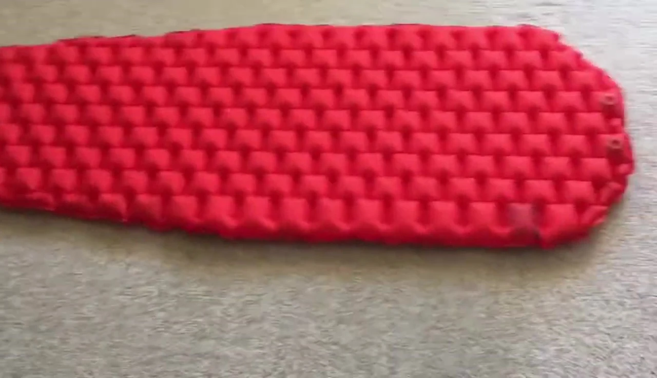 Close-up shot showcasing the quilted pattern of the sleeping pad.