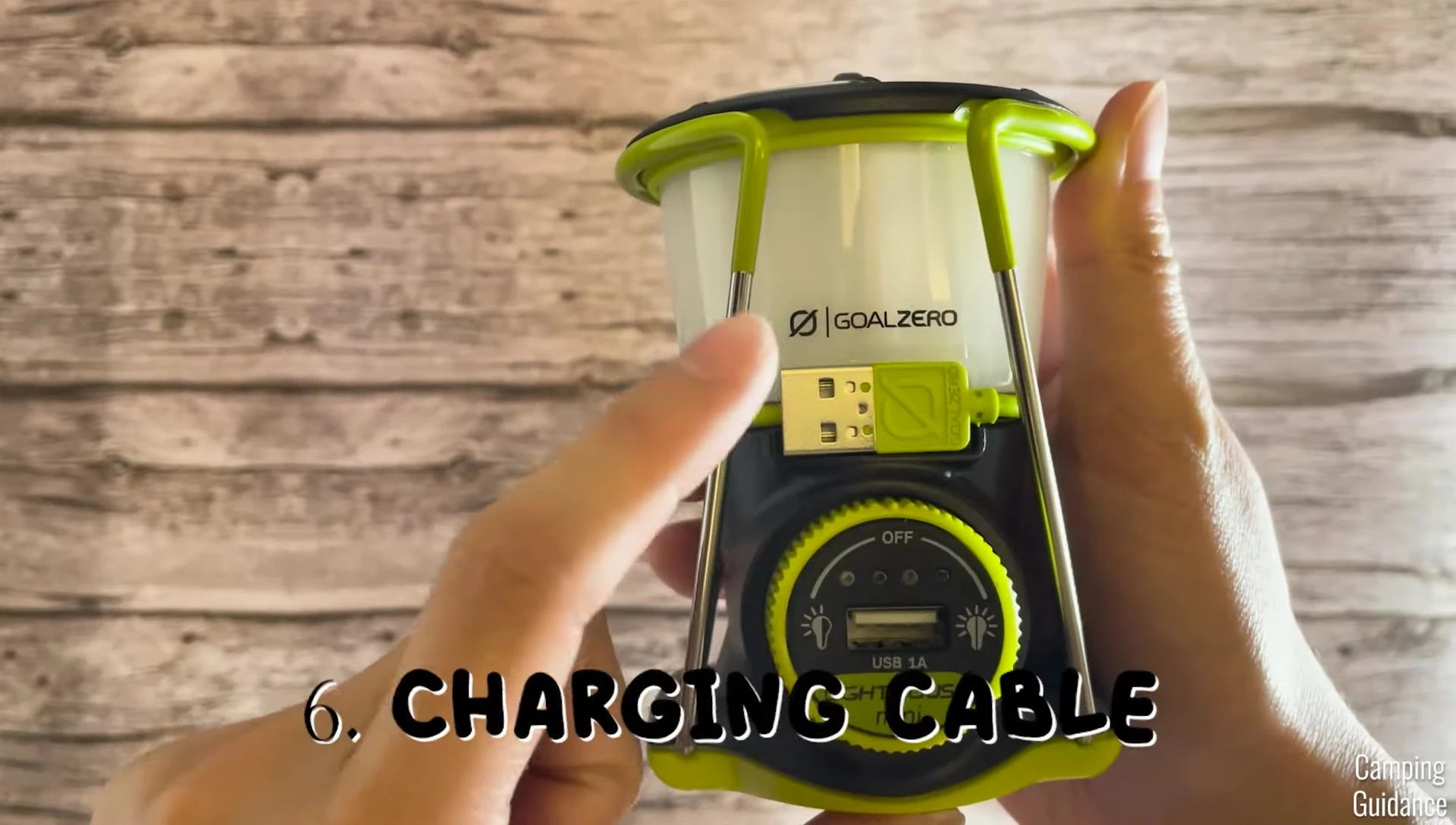 USB charging cable shown