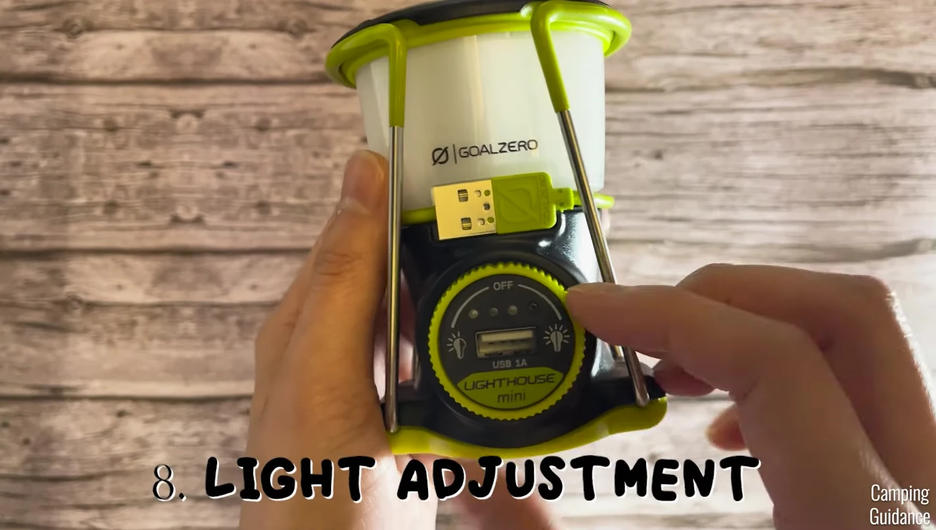 Light adjustment knob demonstrated