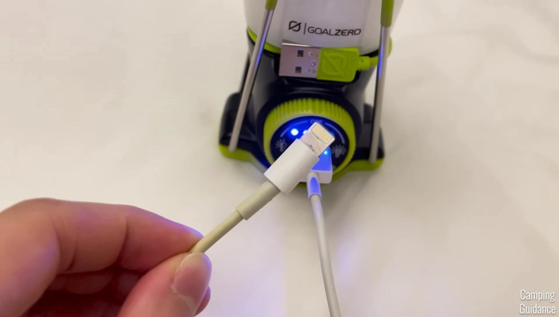 Charging an iPhone