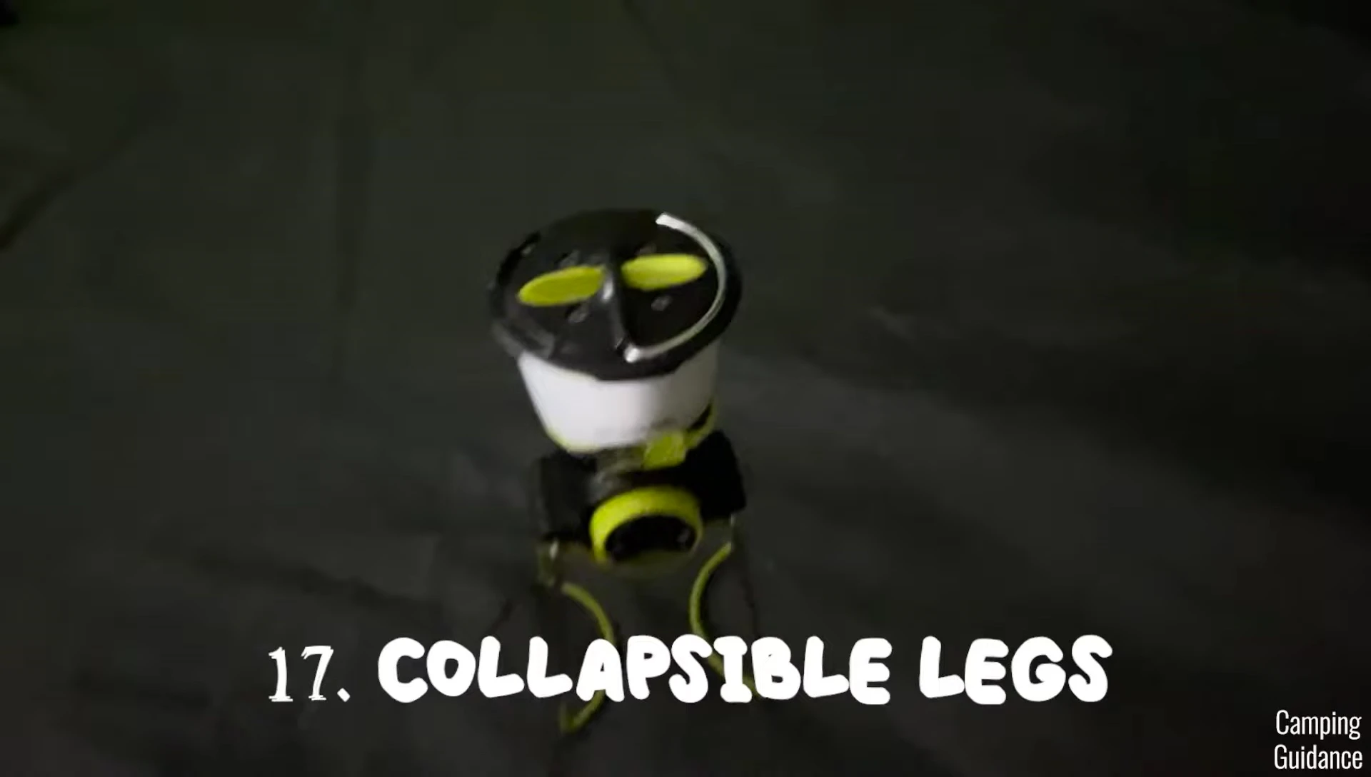 Collapsible legs shown