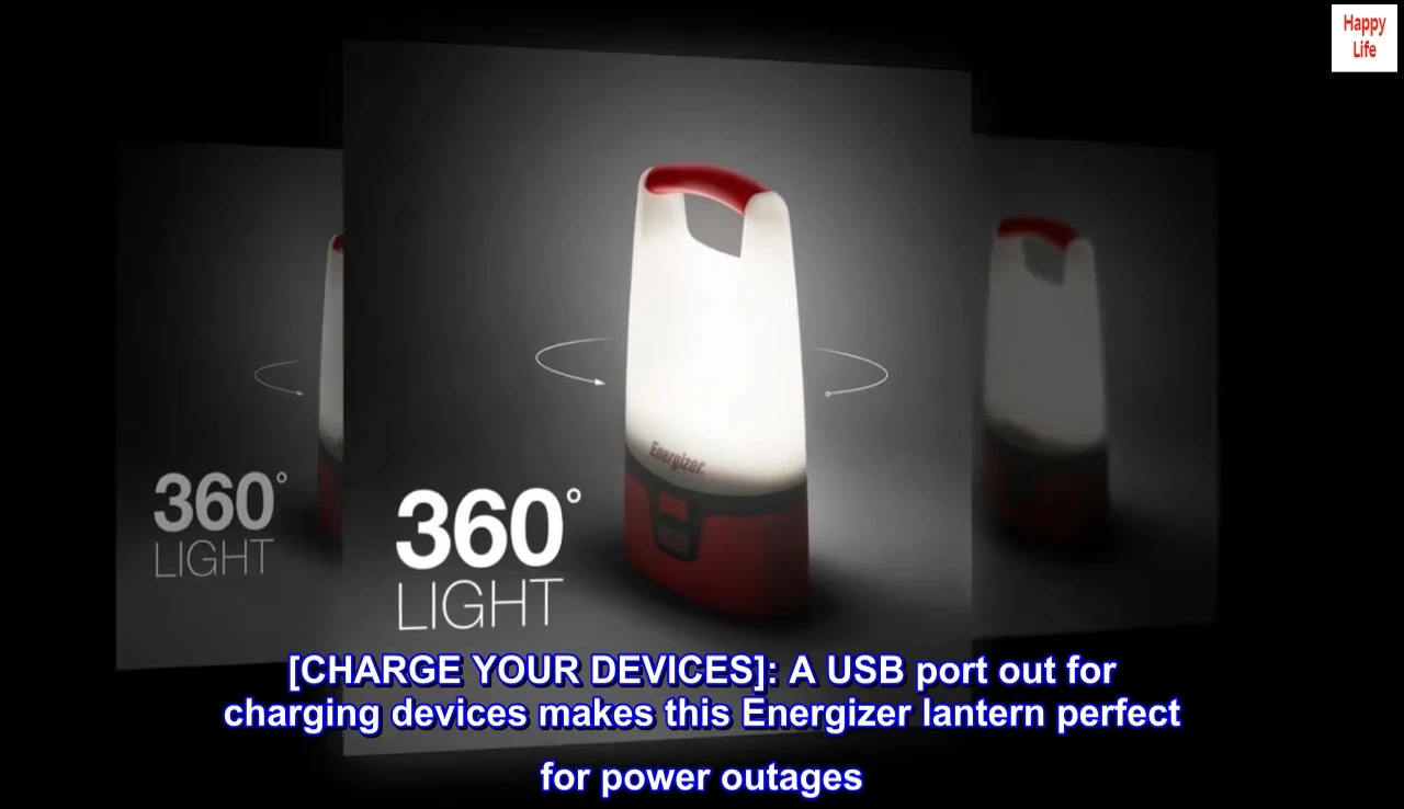 Lantern showcasing USB charging port