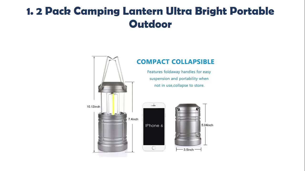 Close-up of the 2-pack camping lantern
