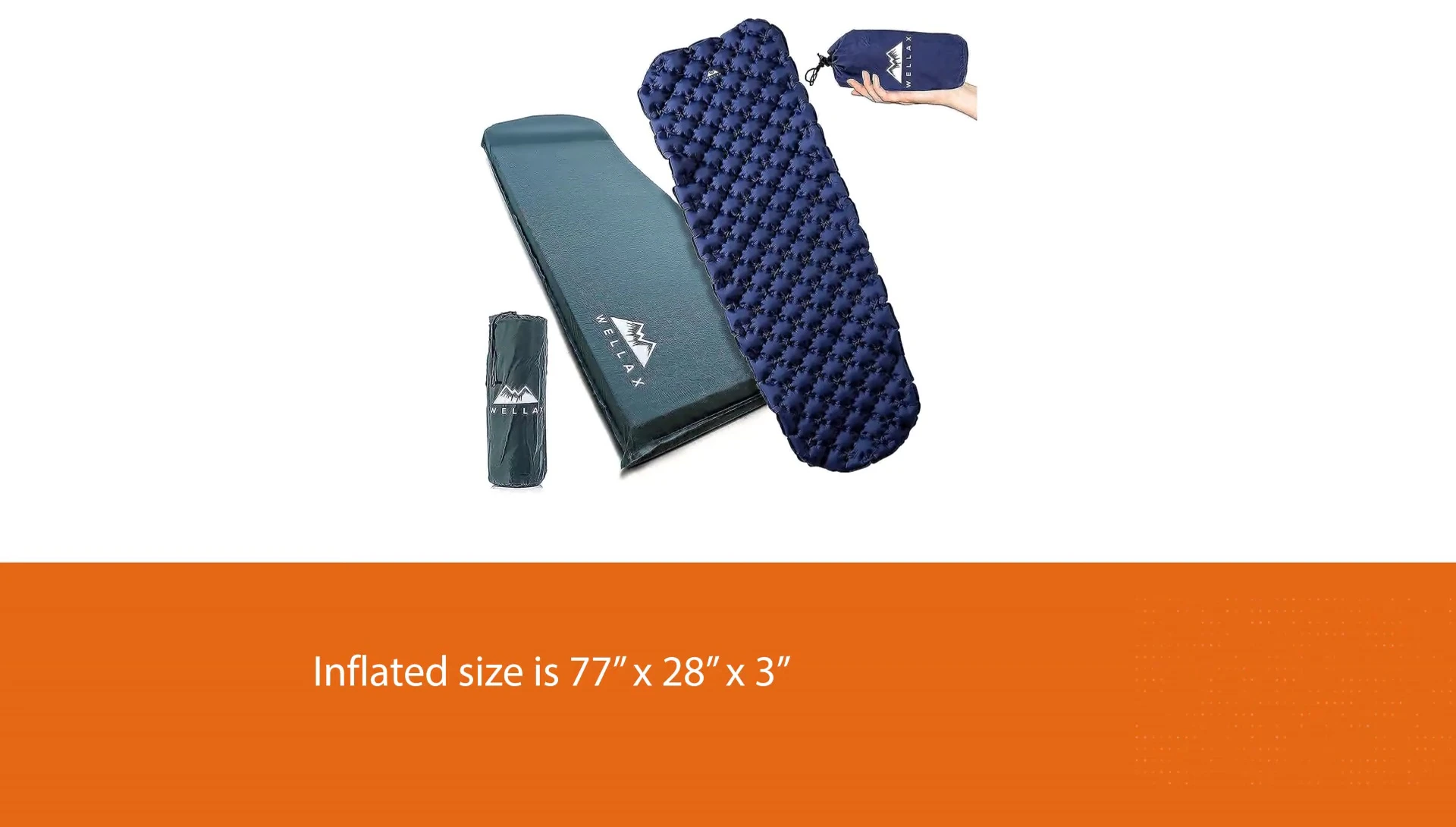 Dimensions of the inflated Wellax pad