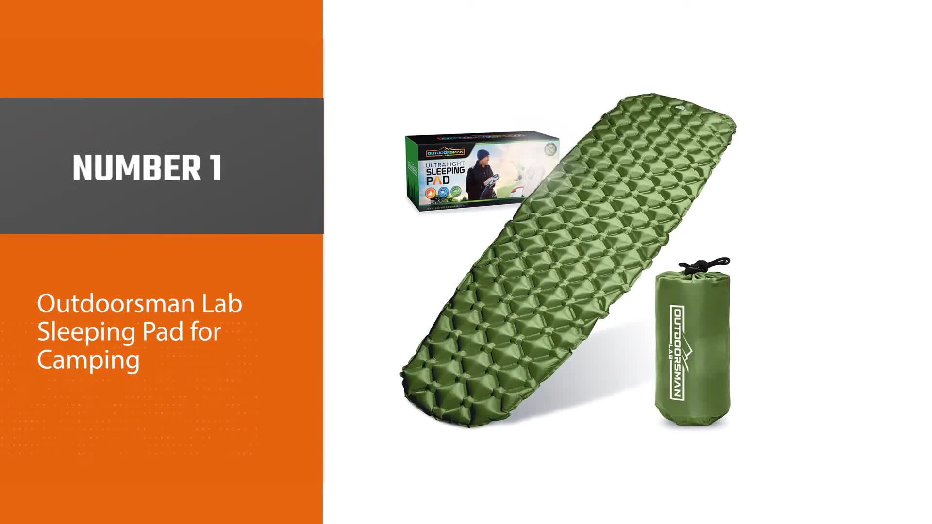 Outdoorsman Lab sleeping pad displayed