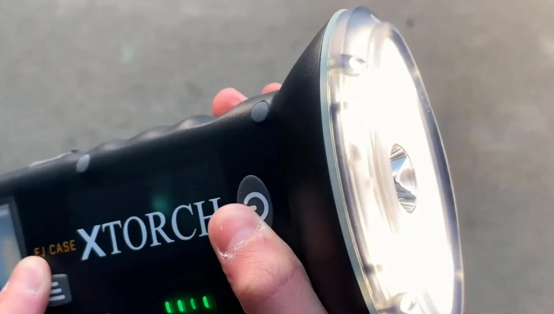 The Xtorch lantern being shown attached to a backpack