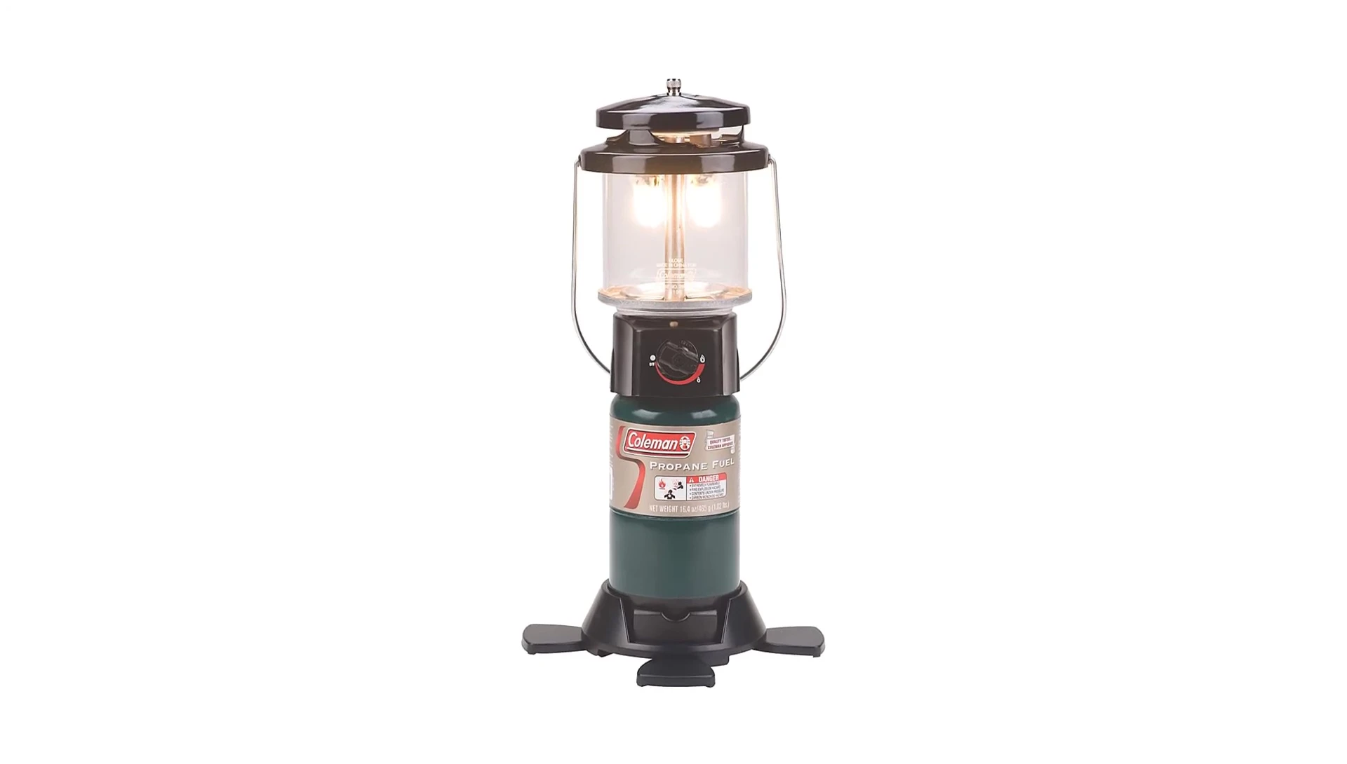 The Coleman lantern being demonstrated