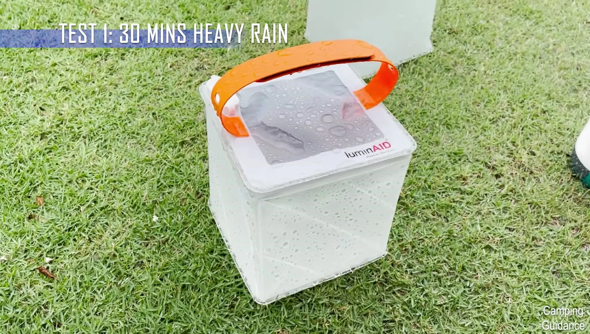 PackLite Titan during the rain test.