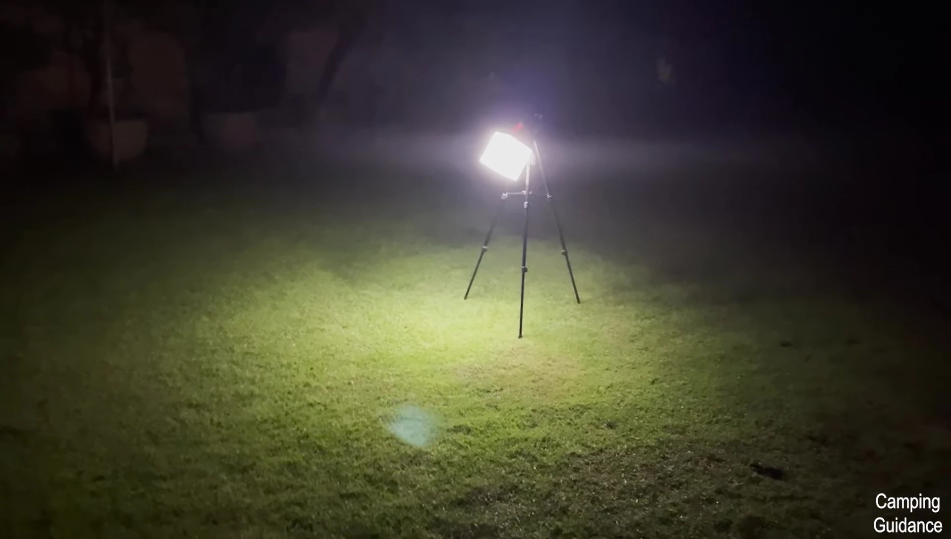 Testing the max shine distance in a dark environment.
