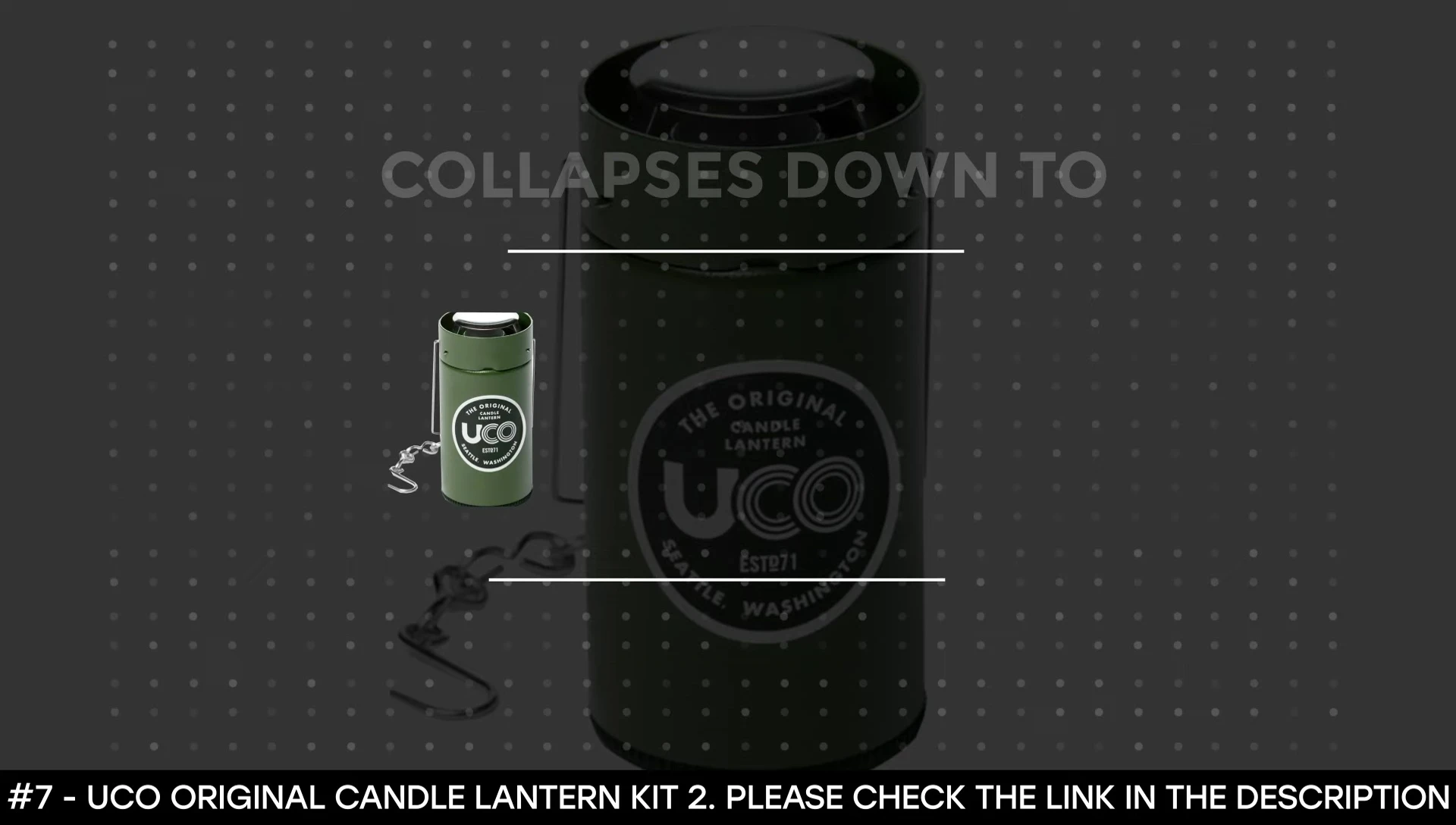 UCO Original Candle Lantern Kit 2 showing its compact size