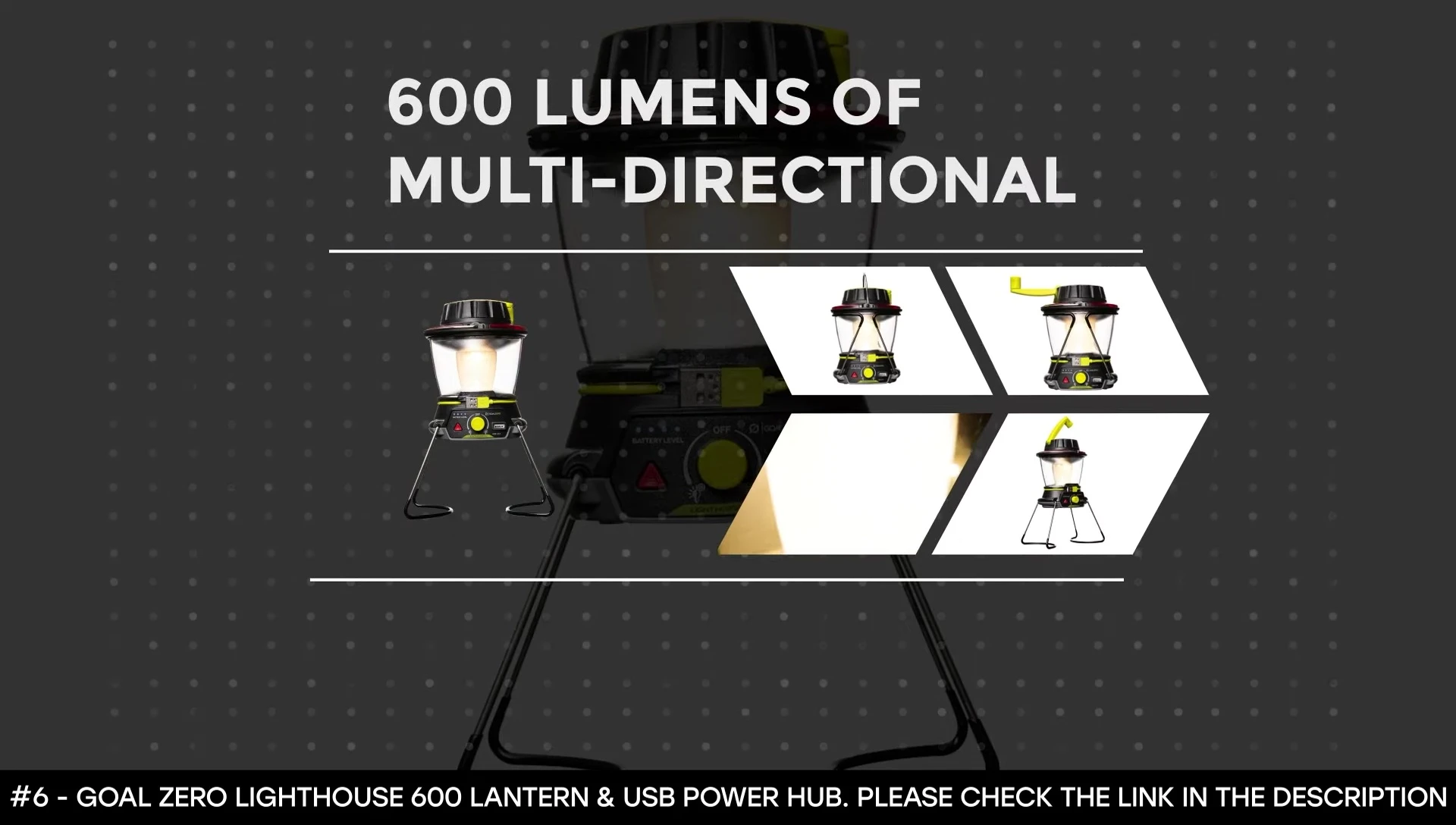 Goal Zero Lighthouse 600 Lantern showcasing its design and features