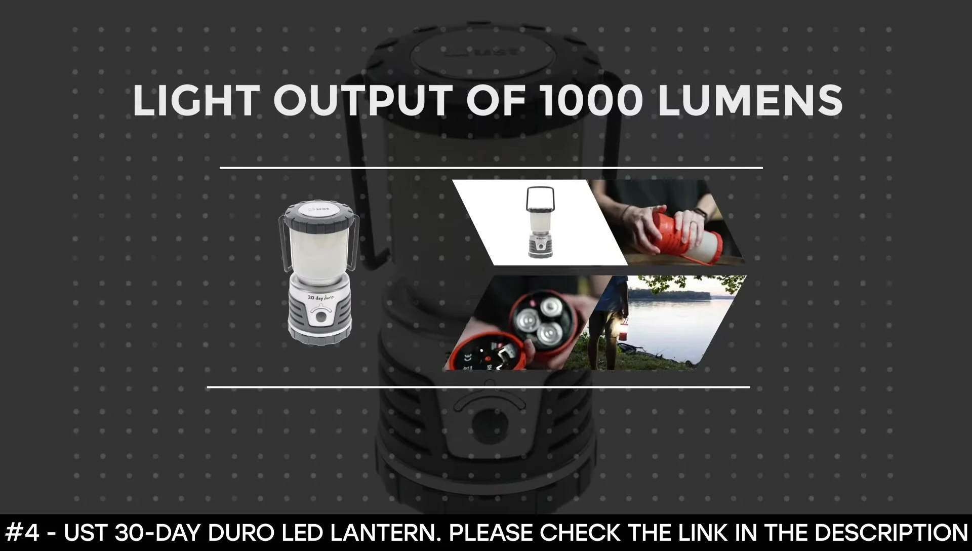 UST 30-Day Duro LED Lantern showcasing its various light modes