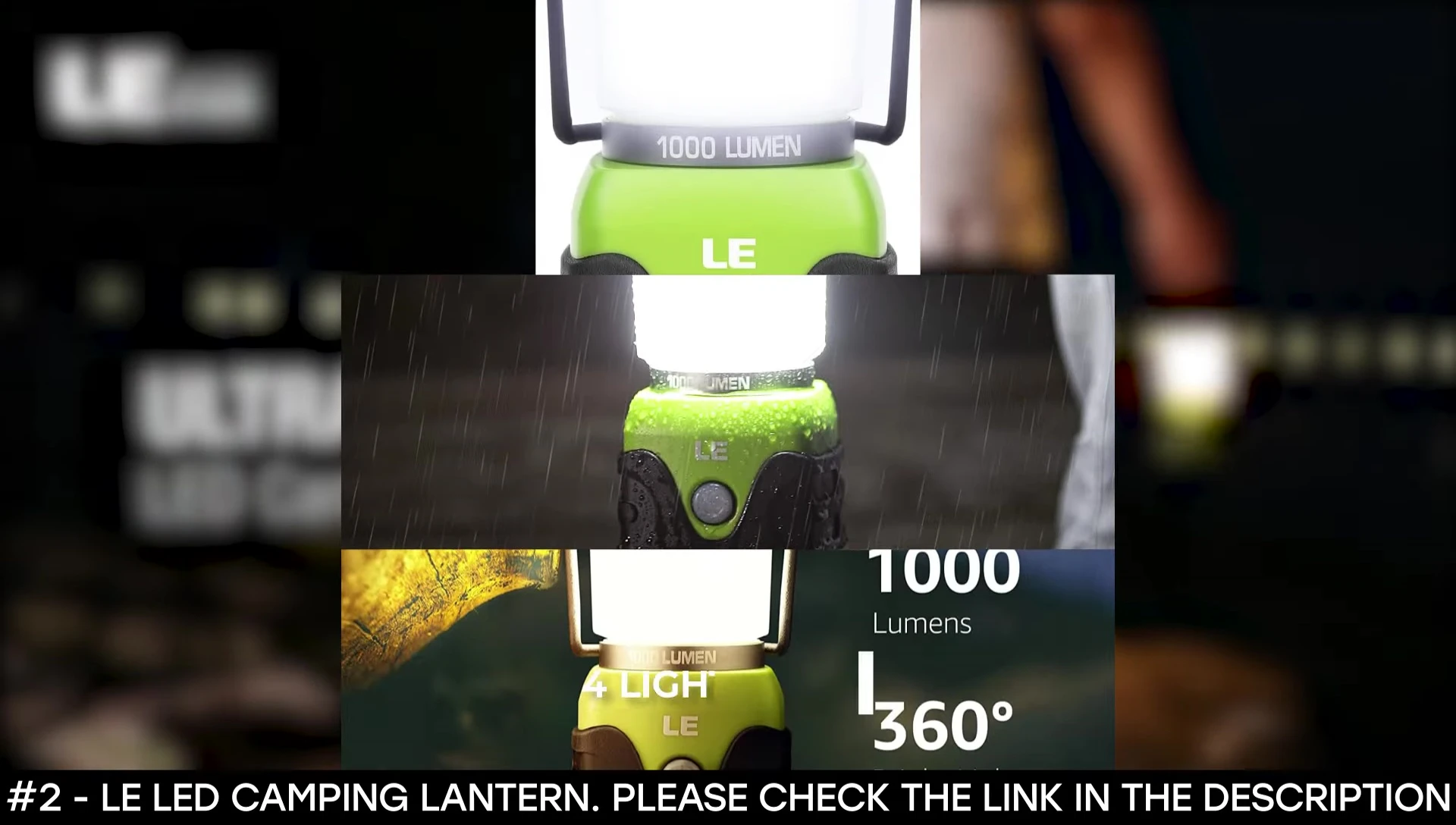 LE LED Camping Lantern demonstrating light modes
