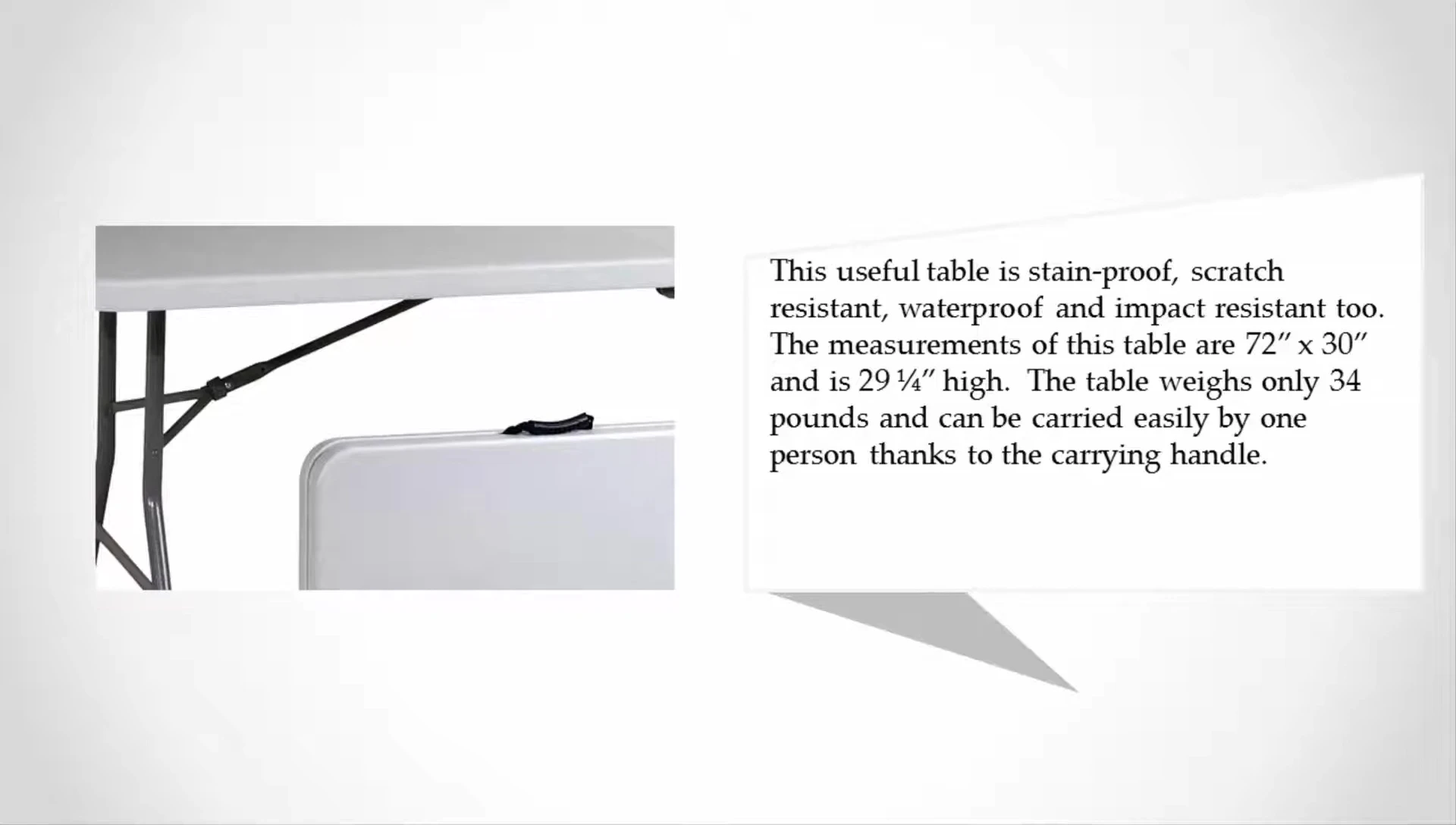 Carrying handle of the Office Star table