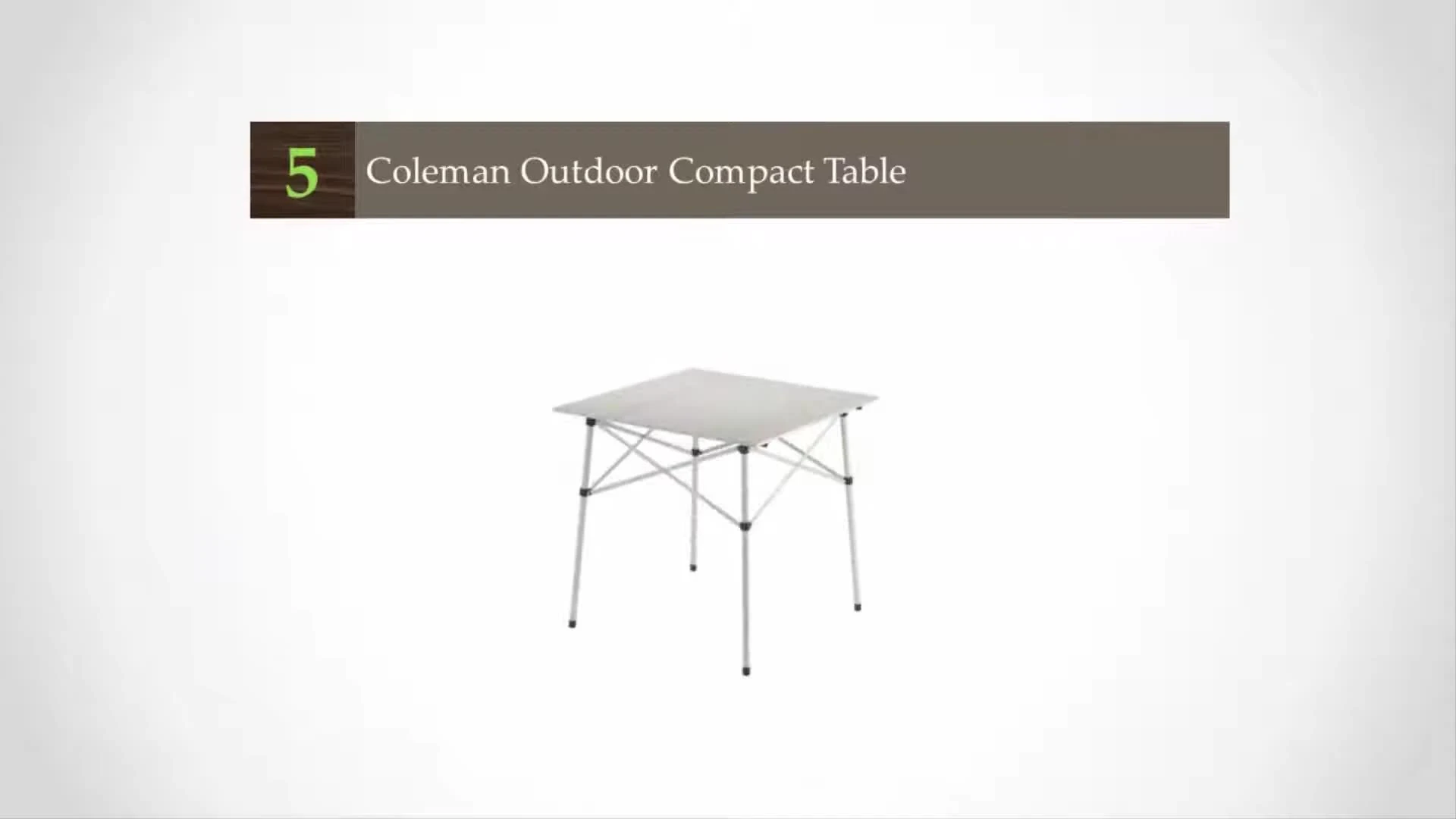 Coleman compact aluminum folding table