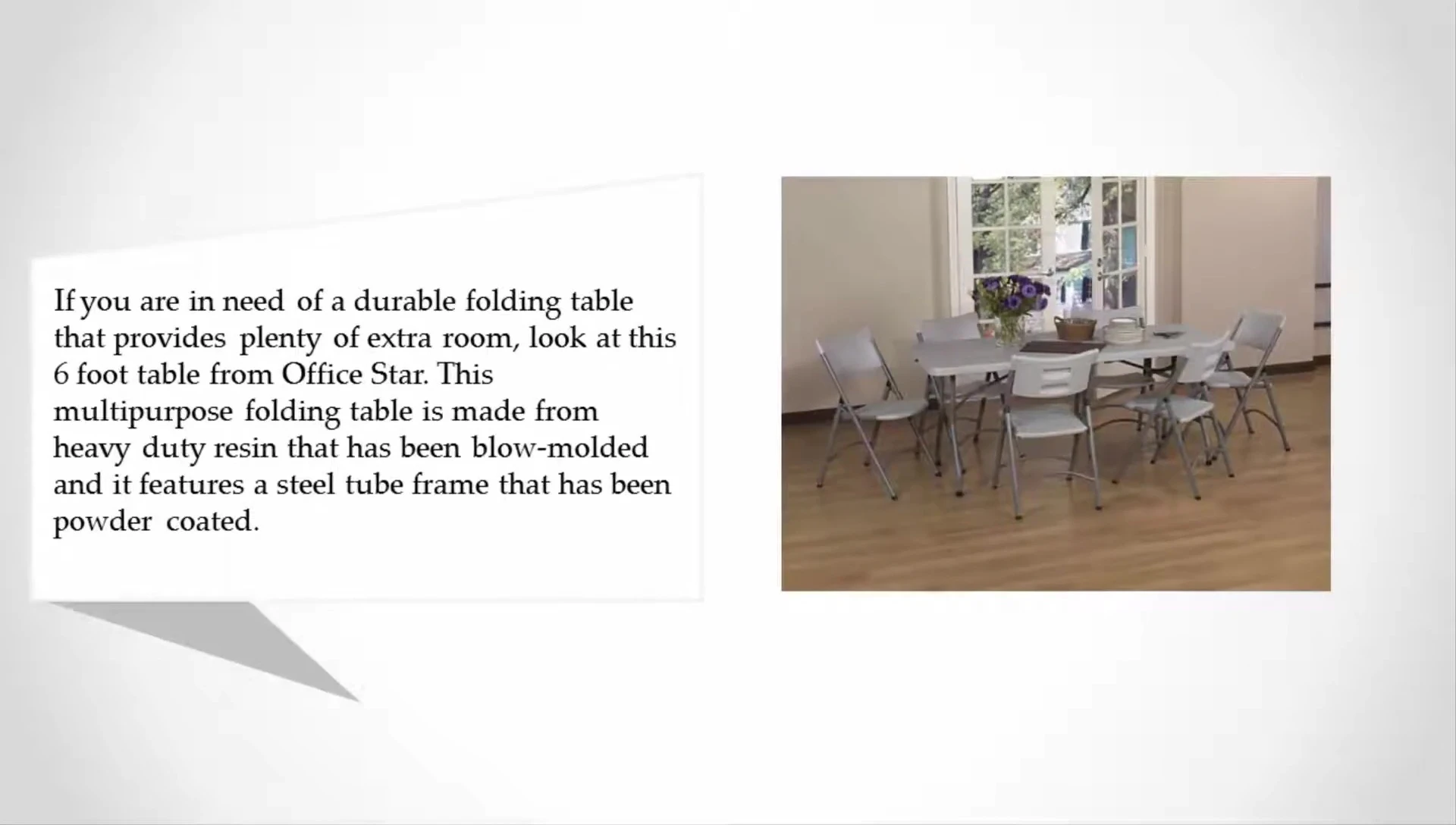 Office Star 6-foot folding table
