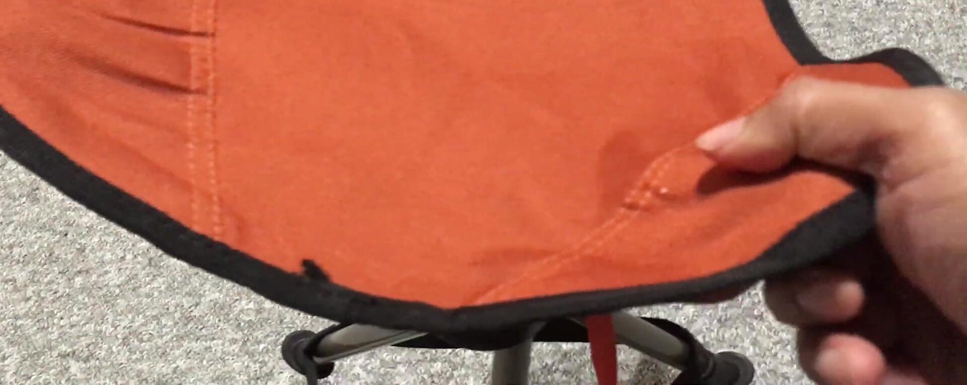 Close up of the stool highlighting its lightweight nature