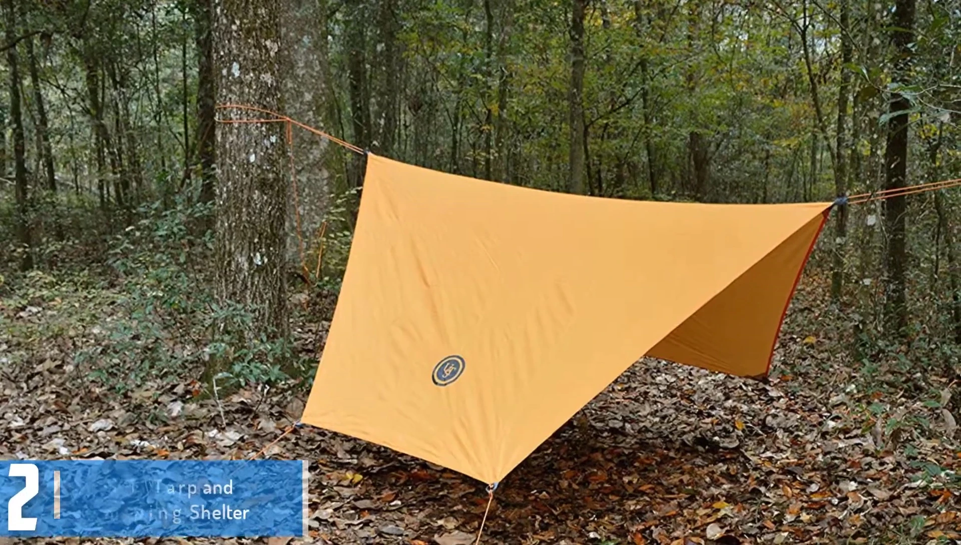 US Tarp and Camping Shelter shown, emphasizing its size and versatility.