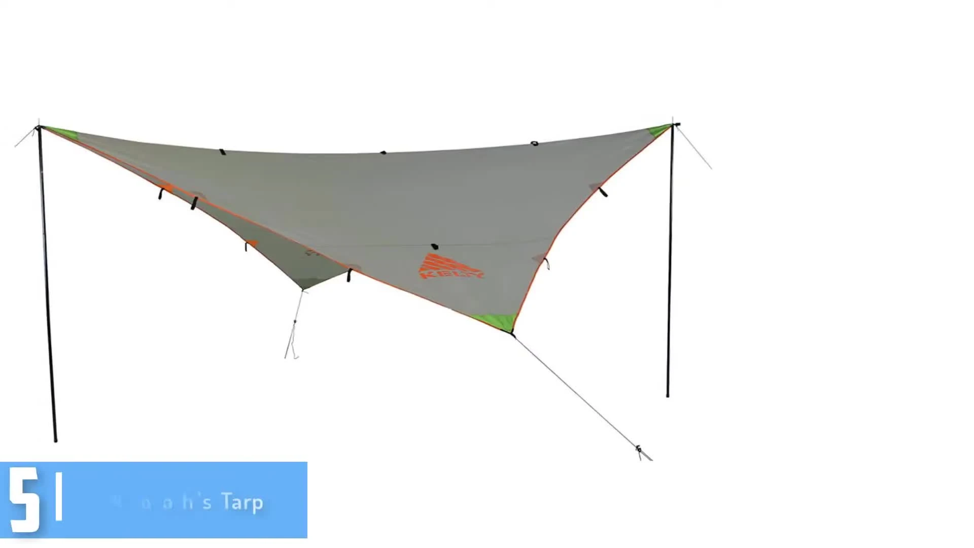 Kelty Noah's Tarp displayed, highlighting its size and features.