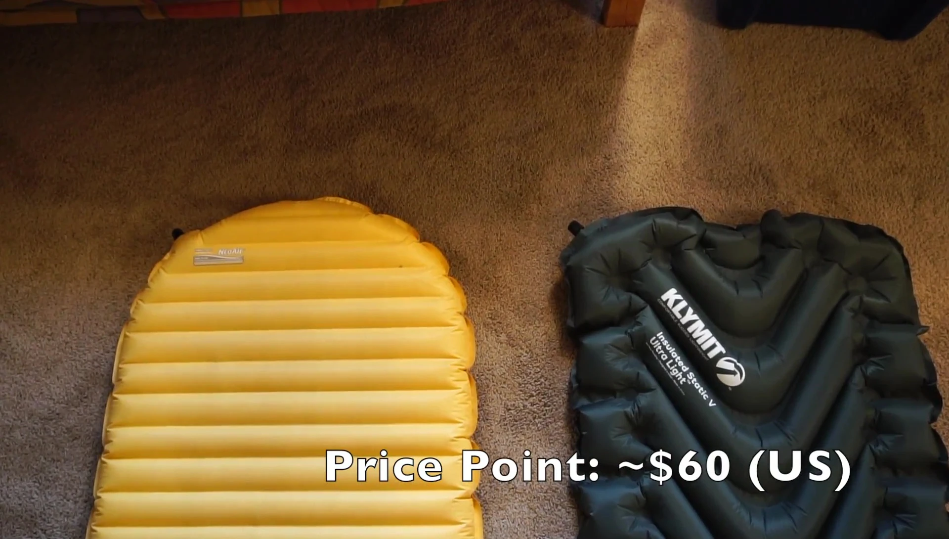 Screenshot showcasing the price of the Klymit Static V Ultralight Insulated sleeping pad on Massdrop.