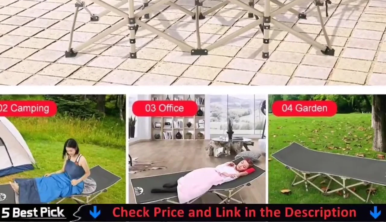 Demonstration of the RAR Camping Cot's setup