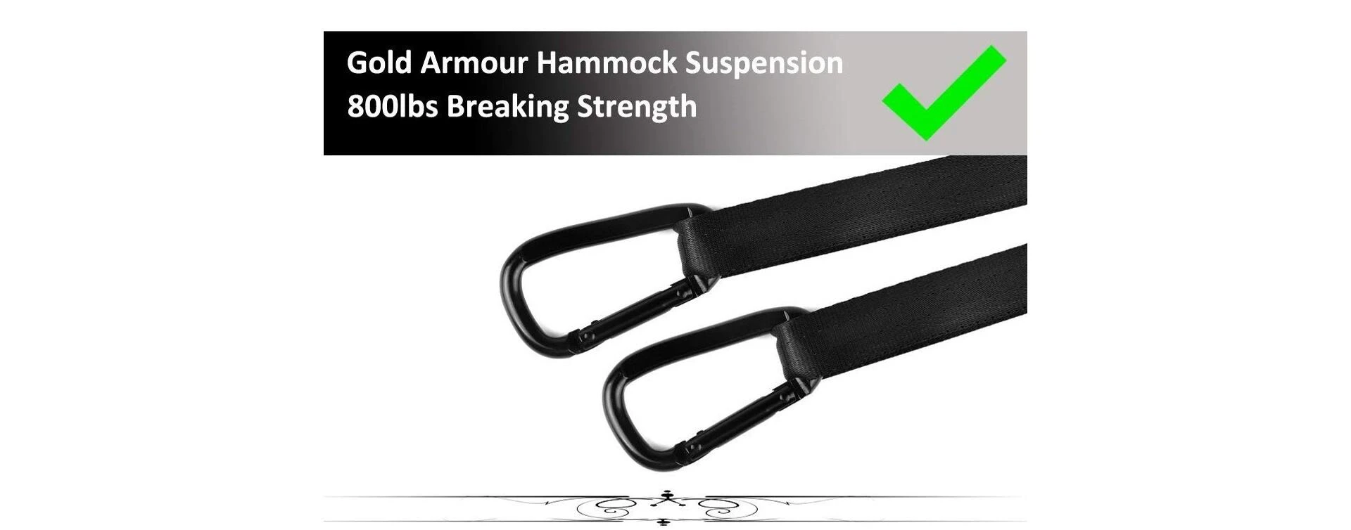 Hammock shown in use, highlighting its durability and longevity.