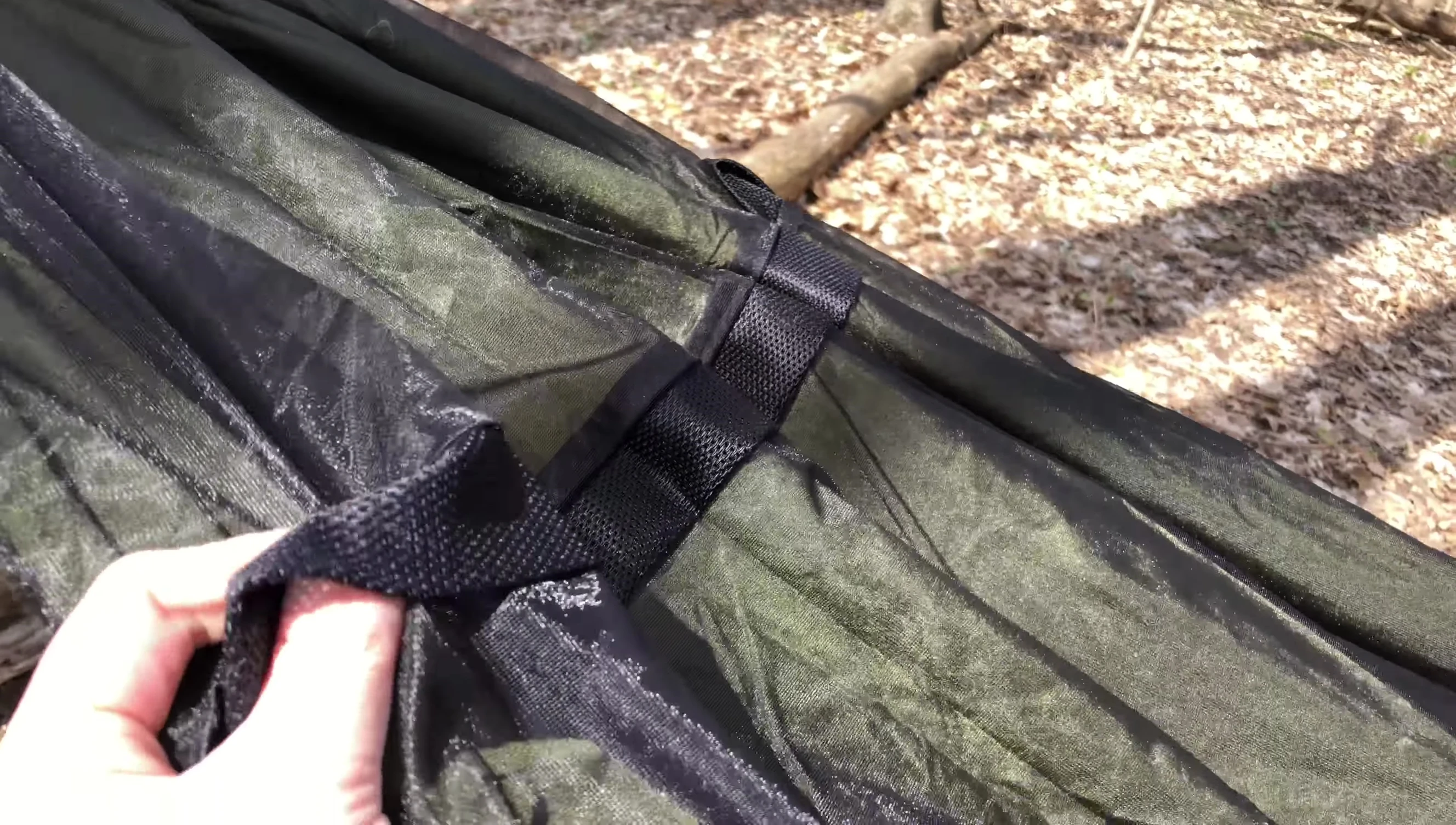 Assembling the tent poles