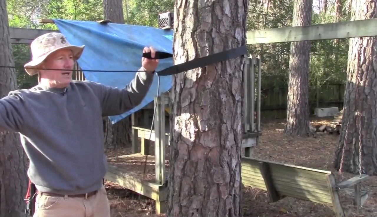 The special knot used to hang the hammock