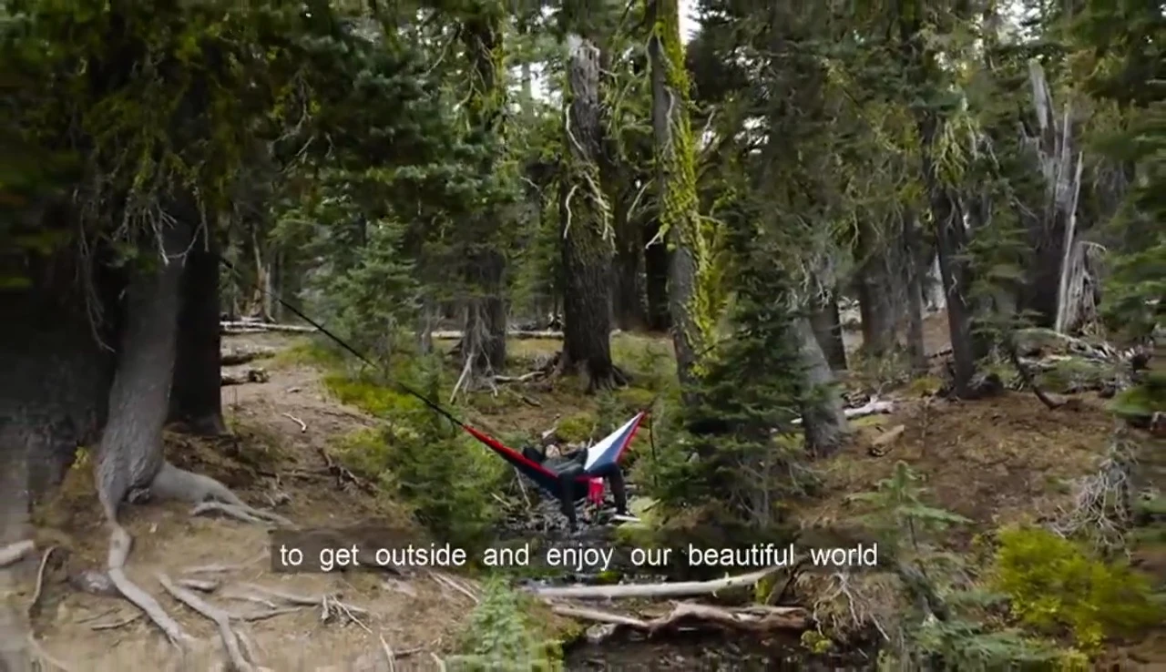 A shot encouraging viewers to enjoy the outdoors.