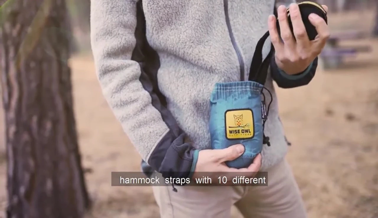 Highlighting the included hammock straps