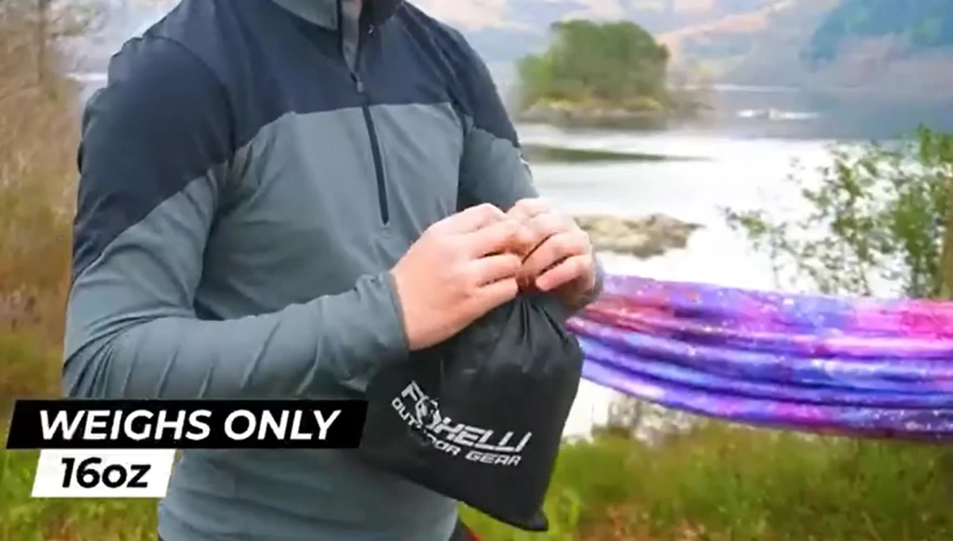 Close-up of Foxelli XL Hammock Net's zipper