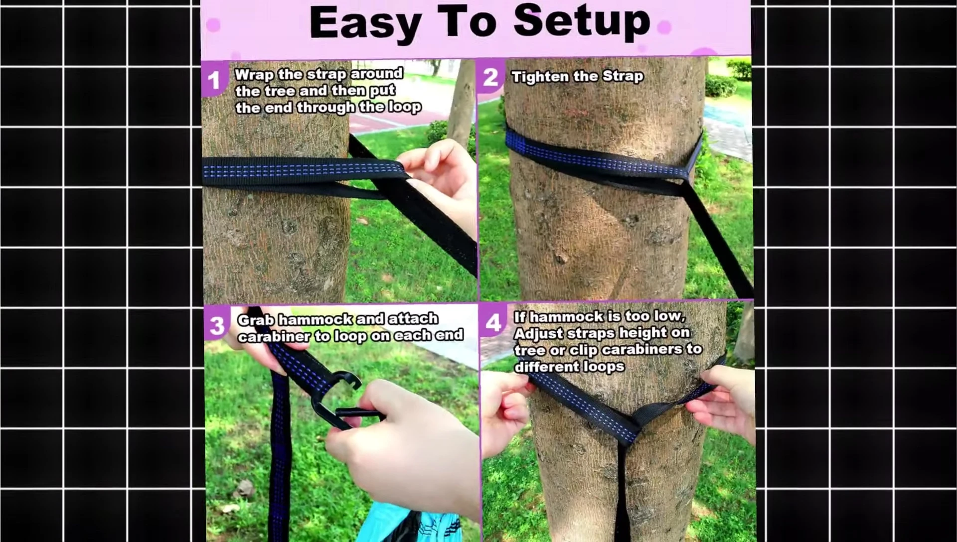 Hammock with Tree Straps