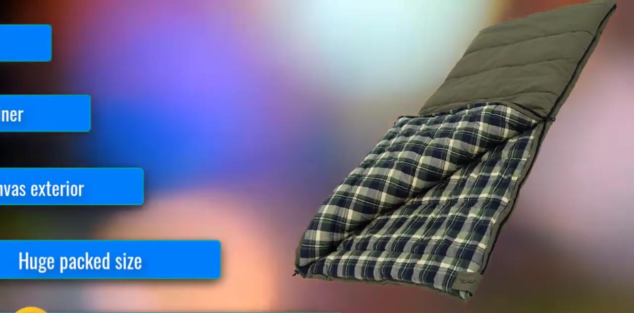 Person comfortably nestled in the Alps Outdoors Redwood sleeping bag