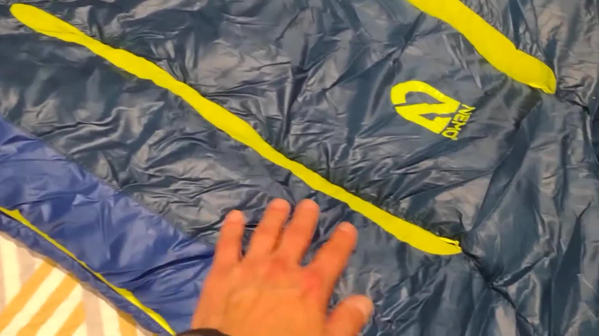 The zipper and thermal gills displayed.