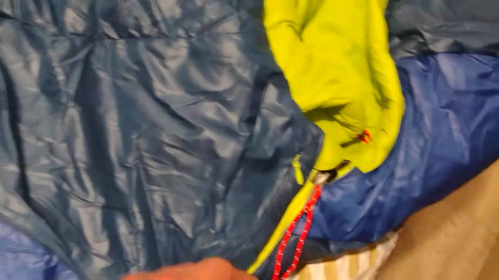 Close-up showcasing the left-side zipper.