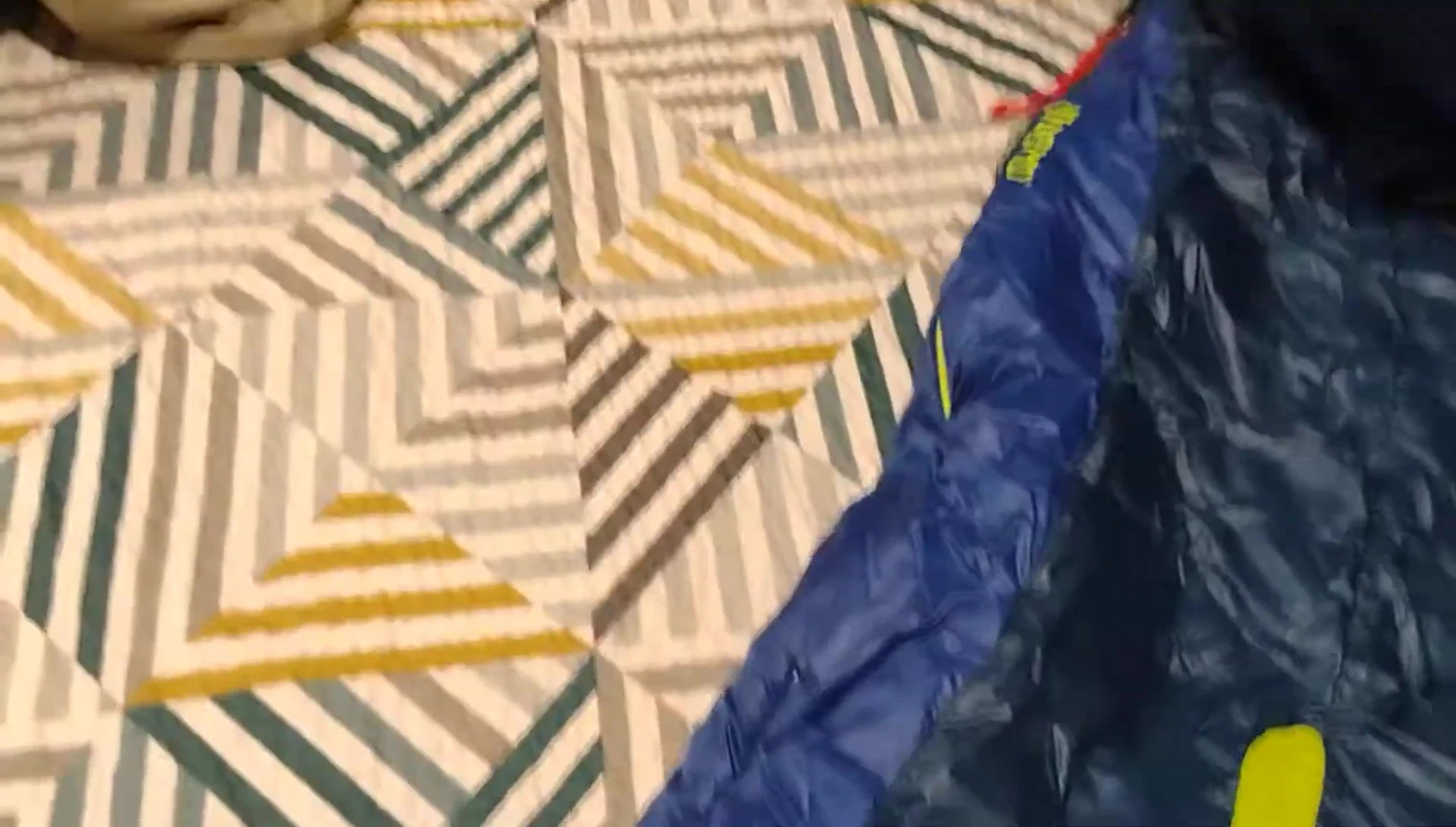 The included stuff sack shown.
