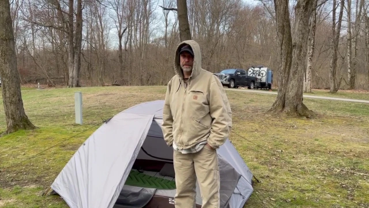 Speaker emphasizing proper sleeping bag storage