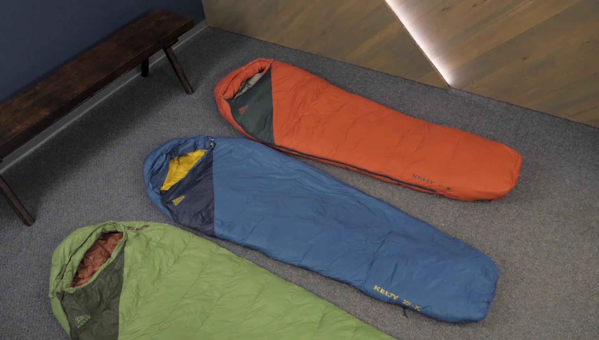 Overview of the different Kelty Cosmic Down sleeping bag styles